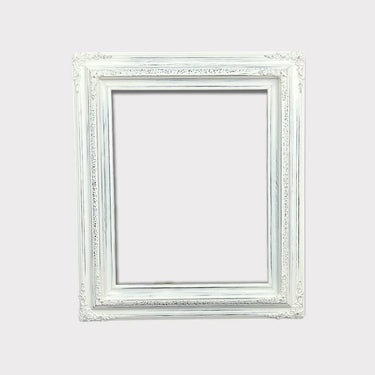 Traditional compo ornate wood frame, DISTRESSED WHITE, white wood picture frame,canvas frame, portrait frame, vintage frame, photo frame,