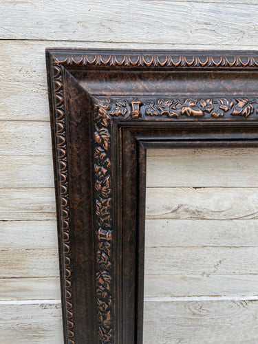 Classic compo ornate wood frame, vintage frame, wood picture frame,Rose Copper,canvas frame, custom picture frame, distressed, floral design