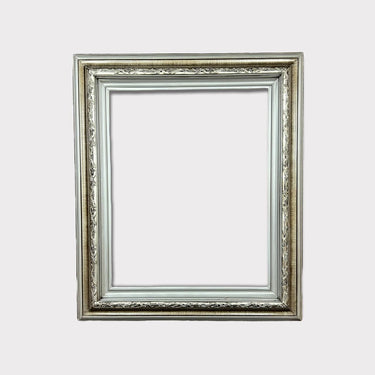 Classic style wood picture frame, BRUSHED SILVER, silver leaf frame, wood frame, canvas frame, portrait picture frame, antique style frame