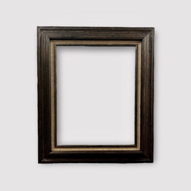 Rustic wood frame with BURLAP linen liner, wood rustic frame, DARK WOOD finish, custom sizes available, farmhouse, canvas frame, art, photo