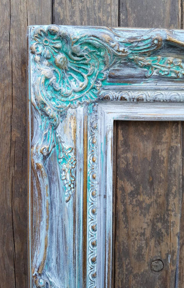 Colonial Shabby Chic Style Frame, white wash, wedding frame, nursery decor, french decor frames, shabby chic frame, Wood picture frame