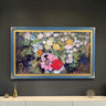 55, 65, & 75 inch Hisense Canvas TV Ornate frame, Honky Tonk Blue With Gold Accents, Canvas TV by Hisense, not meant for use with other TVs,