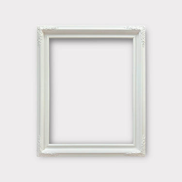 9 x 12 In Stock Ready to ship-Small profile Ornate wood picture frame, PURE WHITE SATIN finish, poster frame , vintage style, photo frame