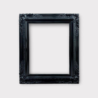 24 X 30 In Stock Ready to ship-Traditional compo Xl ornate corners wood frame, HIGH GLOSS BLACK, vintage wood picture frame, antique style