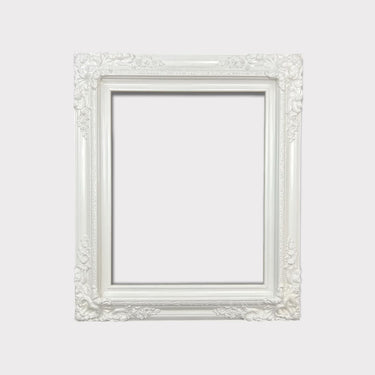 11 x 17 In stock ready to ship, Traditional compo XL ornate corners wood frame, PURE WHITE ,vintage picture frame, antique style, custom