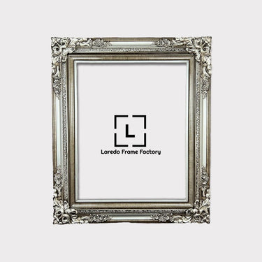 11 x 17 In Stock - Ready to Ship, Traditional compo XL ornate corners wood frame, Vintage Silver , vintage wood picture frame,