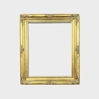 18 x 24 In Stock - Ready to Ship Classic Colonial narrow version ornate Wood Picture Frame, gold leaf, hand carved edges,canvas frame,