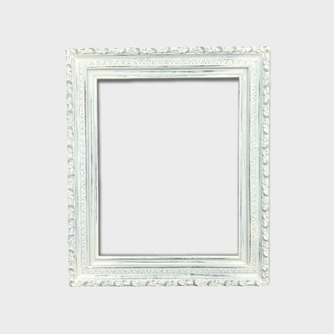 18 x 24 In Stock - Ready to Ship, Vintage style wood picture frame with compo trims. antique style frame,custom frame,white frame,