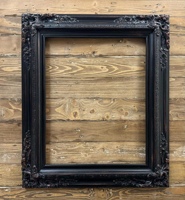 20 x 30 In Stock - Ready to Ship Traditional compo XL ornate corners wood frame, distressed BLACK, vintage wood picture frame, antique style