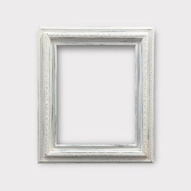 12 x 16 in stock ready to ship, Distressed White picture frame, vintage picture frame, antique style frame, ornate picture frame,