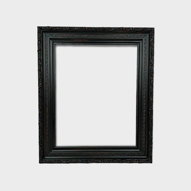 16 x 20 In stock ready to ship, Vintage style Black wood picture frame with compo ornate trim. antique style, ornate frame,distressed black,