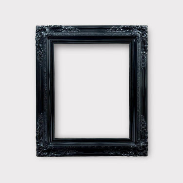 20 x 30 In Stock - Ready to Ship Traditional compo Xl ornate corners wood frame, HIGH GLOSS BLACK, vintage wood picture frame, antique style