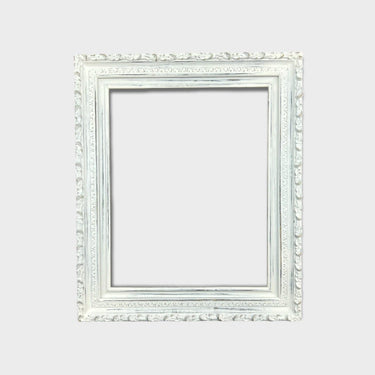 24 x 30 In Stock - Ready to Ship Vintage style wood picture frame with compo trims. antique style frame,custom frame,white frame,