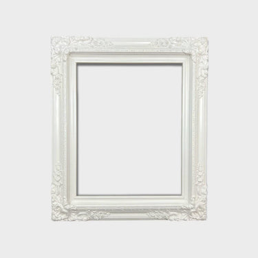 16 x 20 In stock ready to ship, Traditional compo XL ornate corners wood frame, PURE WHITE ,vintage picture frame, antique ,white frame