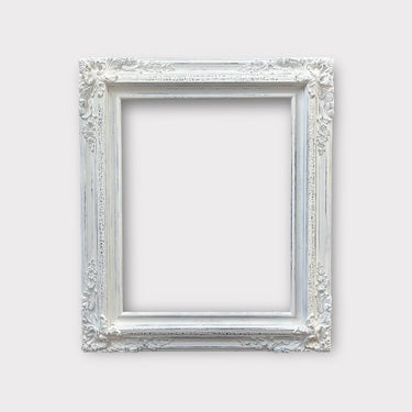 11 x 14 In stock ready to ship, Traditional compo XL ornate corners wood frame, distressed White,vintage wood picture frame, antique style