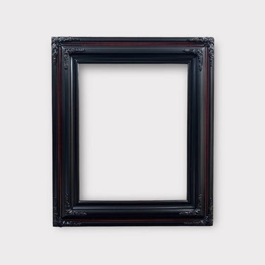 Traditional compo ornate wood frame, CHERRY WOOD with BLACK accents , wood picture ,canvas frame, portrait frame, vintage frame, photo frame