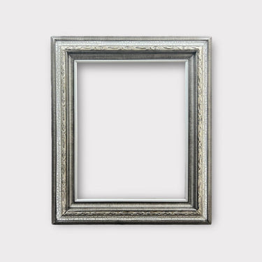 Classic style wood picture frame, crackle finish, silver leaf frame, wood frame, wedding frame, bridal picture frame, antique style frame