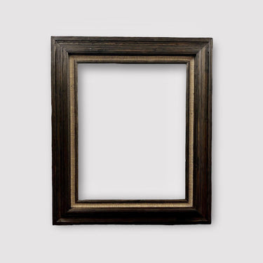 Rustic wood frame with BURLAP linen liner, wood rustic frame, DARK WOOD finish, custom sizes available, farmhouse, canvas frame, art, photo