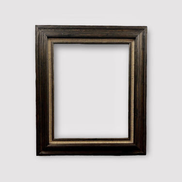 Rustic wood frame with BURLAP linen liner, wood rustic frame, DARK WOOD finish, custom sizes available, farmhouse, canvas frame, art, photo