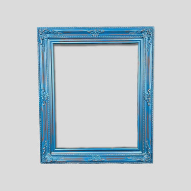 Classic Ornate Wood Picture Frame,shabby chic blue frame, photo frame,vintage style frame, antique style,custom picture frame,canvas frame