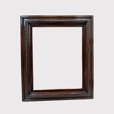 20 x 30 In Stock Ready To Ship - Vintage Walnut Picture Frame, Antique Style Ornate Wood Frame, Custom Picture Frame, Dark Wood Rope Trim.