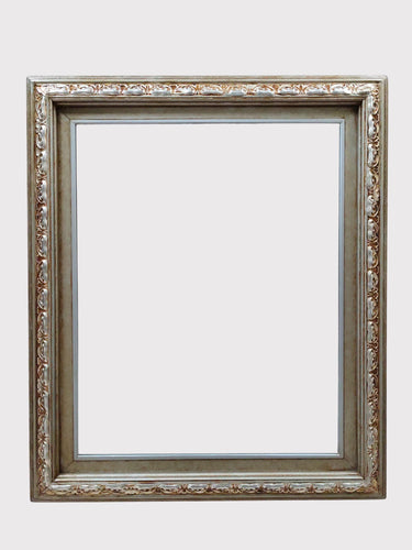 16 X 20 In Stock Ready To Ship - Custom wood frame with compo ornate trim. SILVER LEAF, custom sizes, photo frame, custom made
