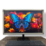 Ornate Wood Monitor Frame for Select 27 Inch Acer & Compatible Monitors, Handcrafted Decorative Computer Monitor Bezel, Antique Silver