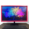 Ornate Wood Monitor Frame for Select 27 Inch Acer & Compatible Monitors, Handcrafted Decorative Computer Monitor Bezel, Hot Pink Semi-Gloss