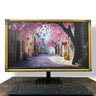 Ornate Wood Monitor Frame for Select 27 Inch Acer & Compatible Monitors, Handcrafted Decorative Computer Monitor Bezel, Antique Gold