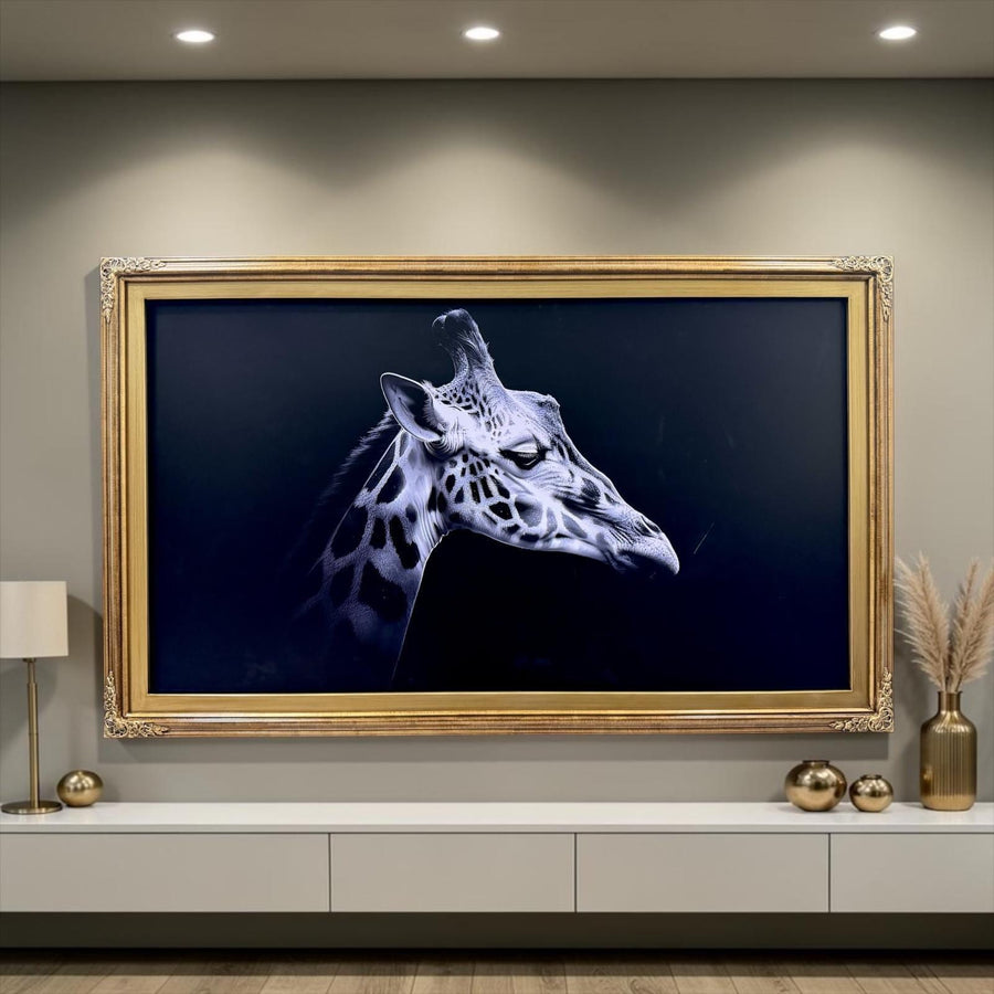 32" to 75" inch Ornate frame for Samsung The Frame TV & Frame Pro TV models, Brushed Gold finish, not meant for use with other TVs.