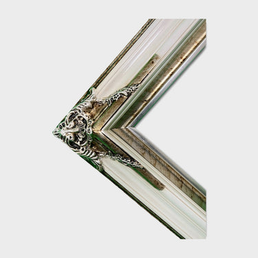Ready to SHIP - Set of 2 - 8 x 10 Classic ornate wood frame, White frame, silver leaf frame,custom canvas frame, portrait frame,