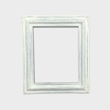 12 x 16 In stock ready to ship, Traditional compo ornate wood frame, distressed white, white wood picture frame,canvas frame,