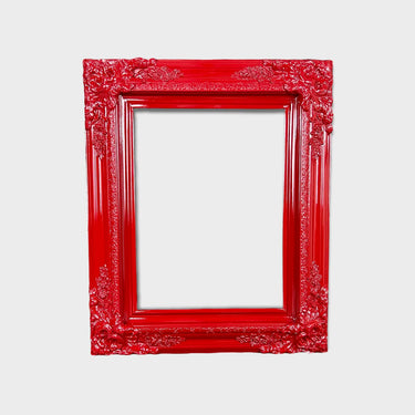 11 X 14 In Stock - Ready to Ship, Traditional compo XL ornate corners wood frame, High Gloss RED , vintage wood picture frame, antique style