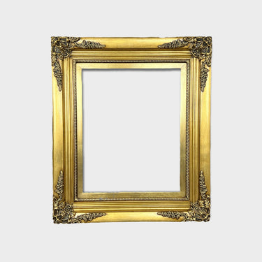 Classic Antique low profile custom frame, ANTIQUED GOLD LEAF, Xl ornate corners, vintage frame,canvas frame, ornate frame, custom sizes.