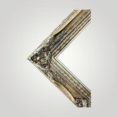 In stock ready to ship - 20 x 30 Classic Colonial Style Wood Picture Frame, MARBLE SILVER leaf frame,canvas frame,antique style,