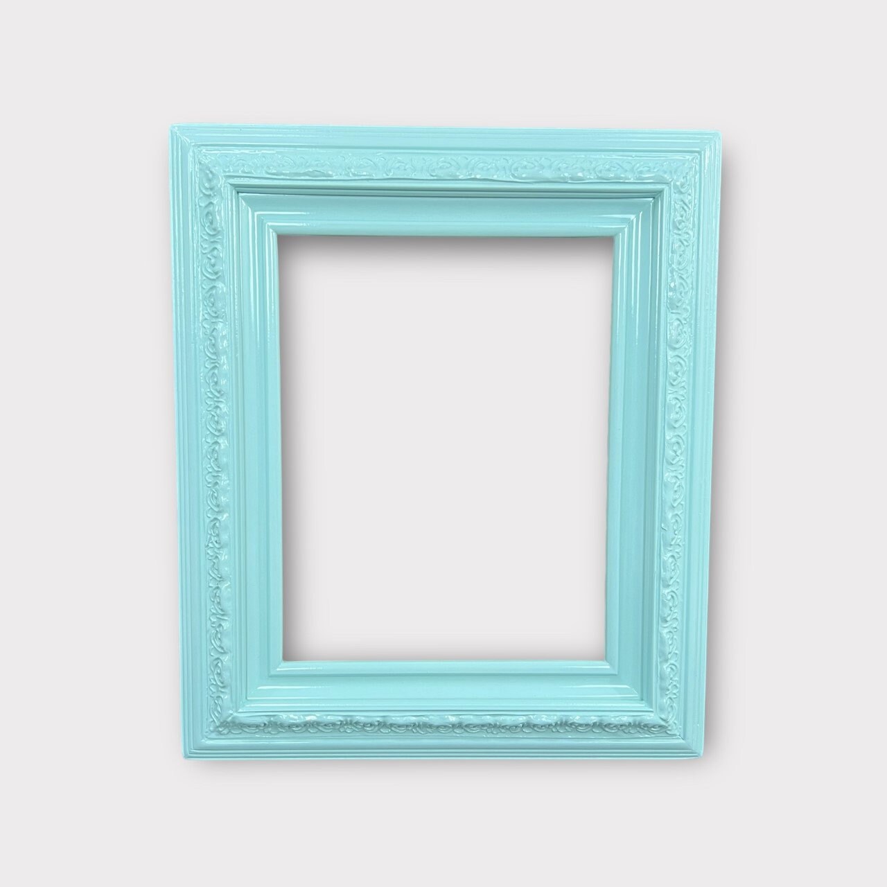 Frame Compo Custom wood frame with compo ornate trim, AQUA frame, custom sizes, cu ...