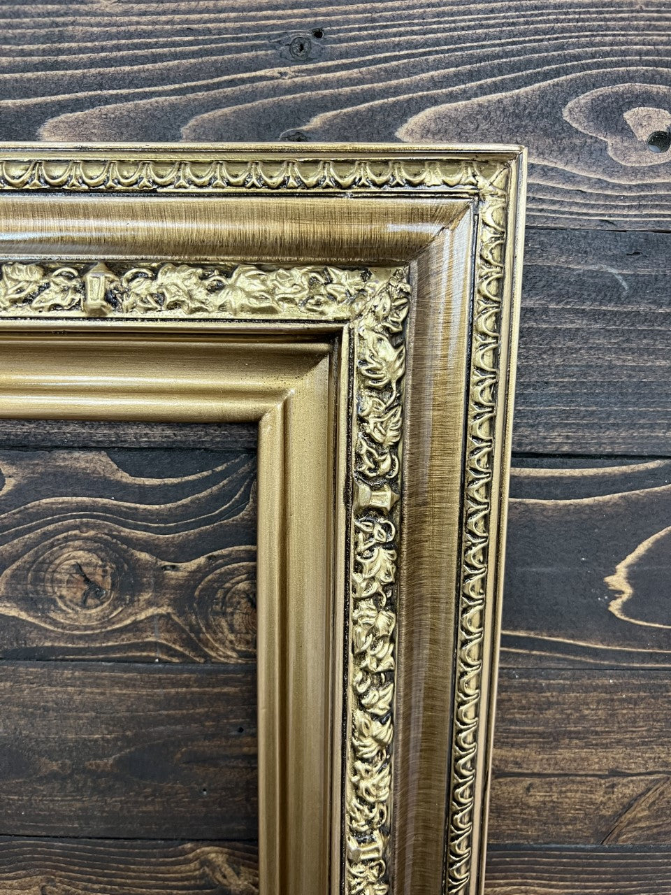 Classic compo ornate wood frame, vintage authentic frame, wood picture frame,GOLD leaf,canvas frame, custom picture frame, distressed, floral design