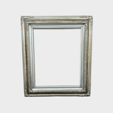 Traditional compo ornate wood frame, brushed silver, wood picture frame, custom sizes, portrait frame, custom picture frame,