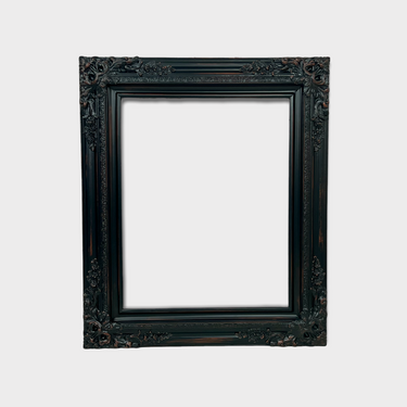 Traditional compo XL ornate wood frame, wood picture frame, custom sizes, portrait frame,Distressed black, custom frame.