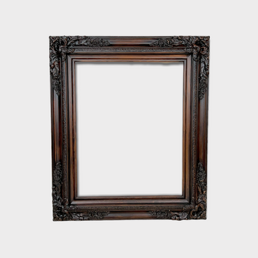 Traditional compo XL ornate wood frame in Dark Walnut finish. Available in standard and custom sizes.