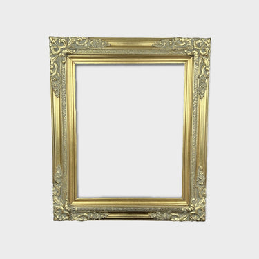 Traditional compo XL ornate wood frame Aged Gold Leaf. Available in standard and custom sizes.