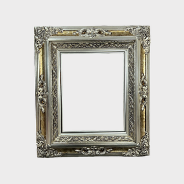 Baroque Victorian Style Frame, antique silver, photo frame,canvas frame, oil painting frame, custom ornate, SILVER leaf, custom sizes,